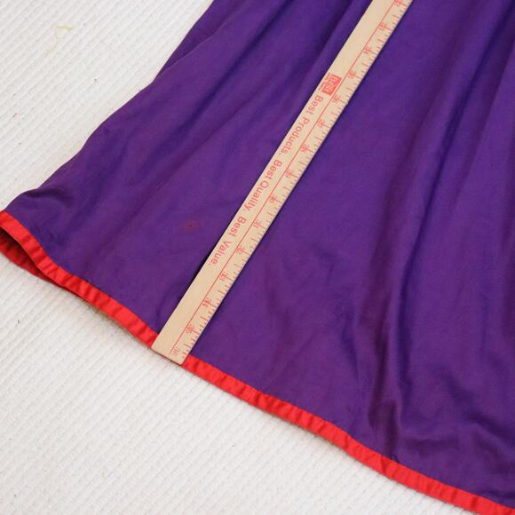 Miss O by Oscar de la Renta Cotton Skirt Purple Red VTG Size 6 (Runs Small) - Picture 3 of 9